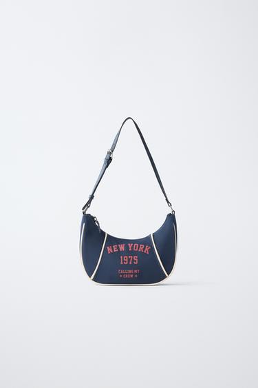 SAC ÉPAULE VARSITY - Bleu de Zara - Image 0