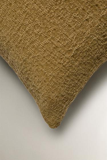 TEXTURED CUSHION COVER - Mustard by Zara - Image 1