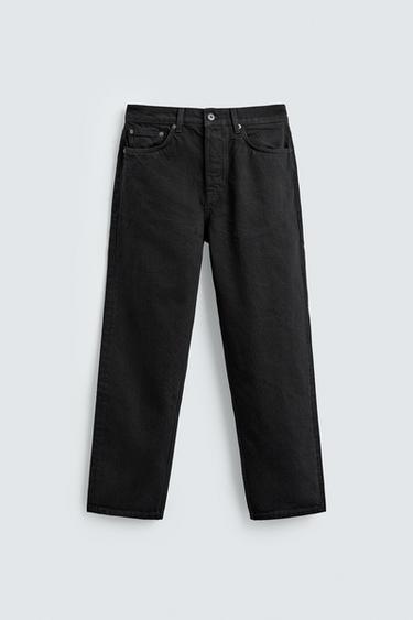 STRAIGHT ANKLE FIT JEANS - blue/black by Zara
