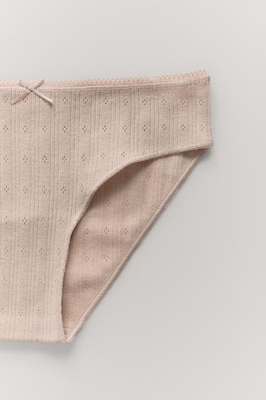 6-14 AÑOS/ PACK SEIS PANTIS ESTAMPADO FLORES - Rosa empolvado de Zara