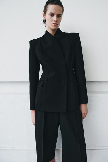 STRAIGHT BERMUDA SHORTS WITH SEAM ZW COLLECTION - Black by Zara