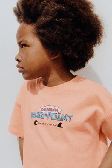 T-SHIRT MIT PRINT - Orange von Zara