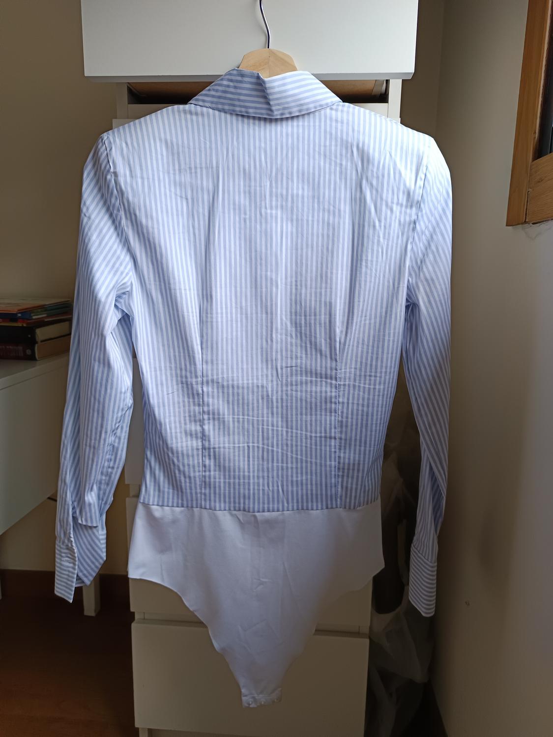 STRIPED SHIRT-STYLE BODYSUIT - Image 2