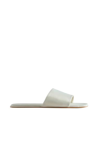SATEEN SLIDERS - Beige by Zara