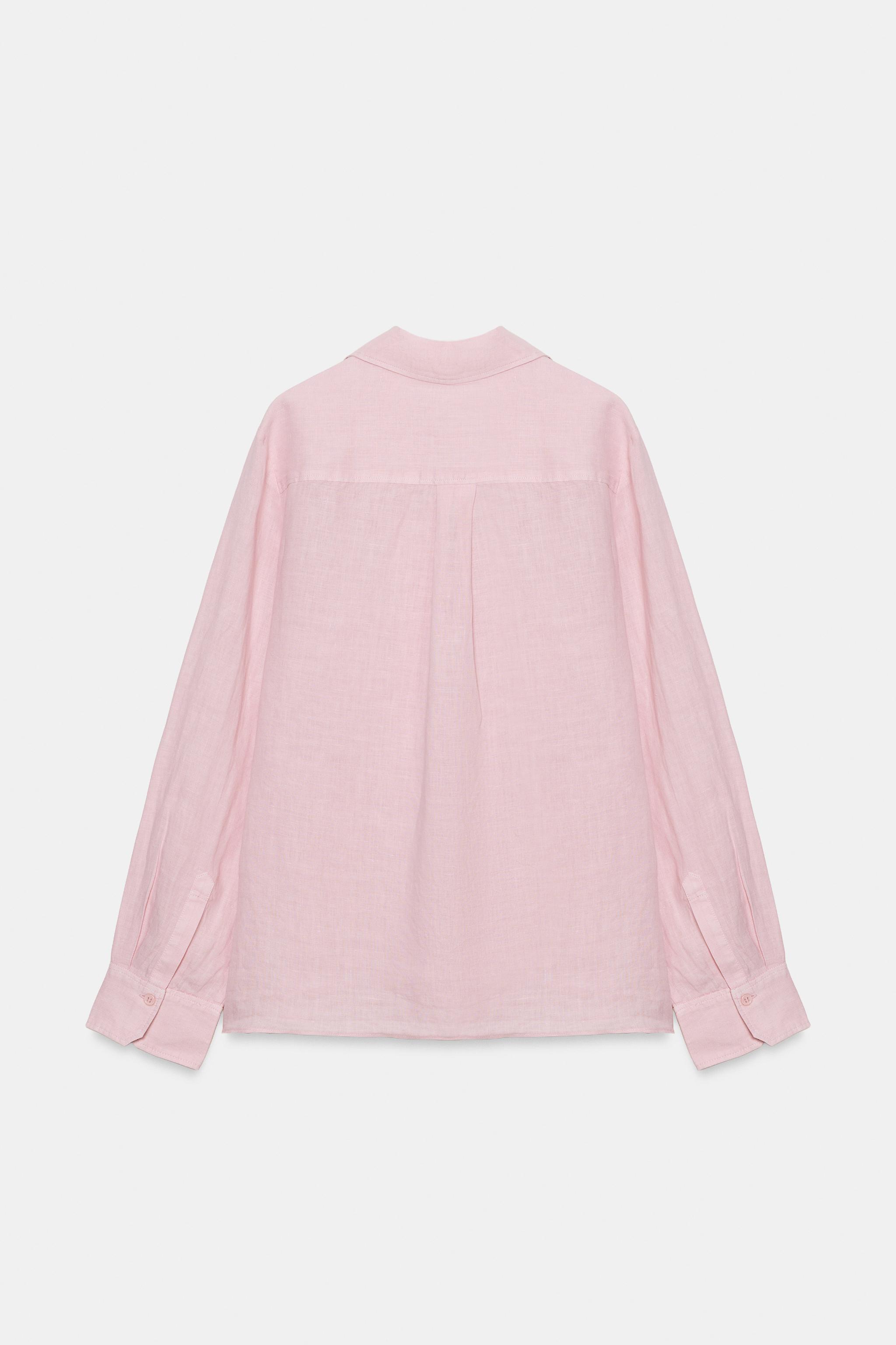 Zara ZW COLLECTION KETEN CEPLİ GÖMLEK görsel 5