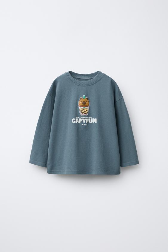 GARMENT DYE CAPYBARA CAPYFUN © T-SHIRT - Blue by Zara - Image 0