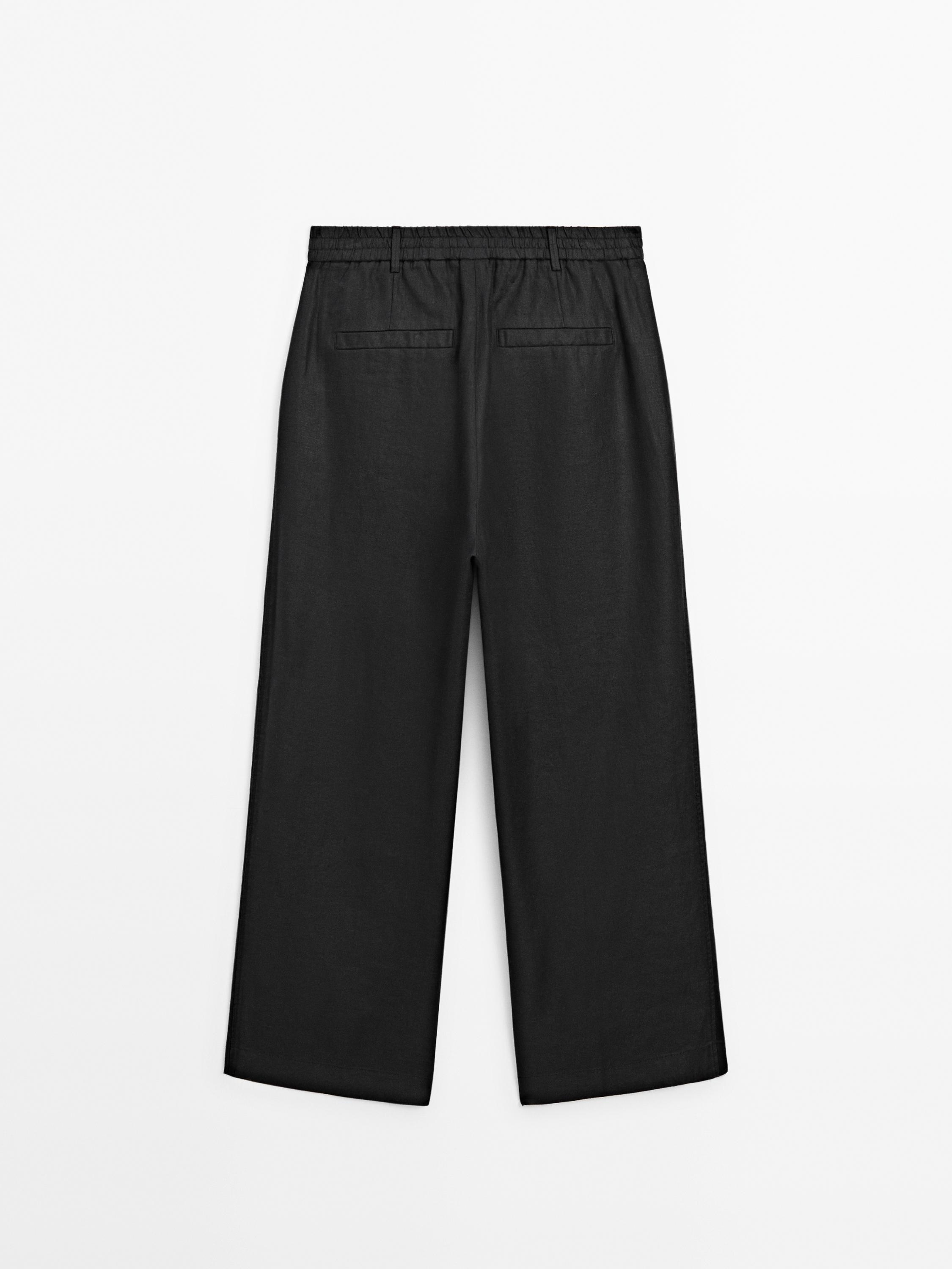 Black Leanora Linen Trouser, WHISTLES
