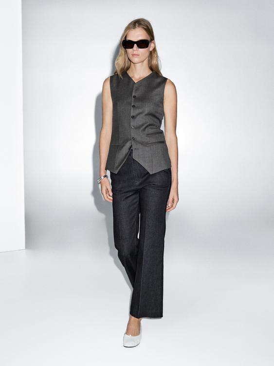 Mid-rise bell bottom jeans