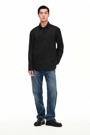 EASY CARE TEXTURED SHIRT - Black by Zara