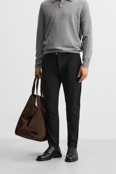 БРЮКИ SLIM FIT COMFORT — ЧЕРНЫЙ от Zara