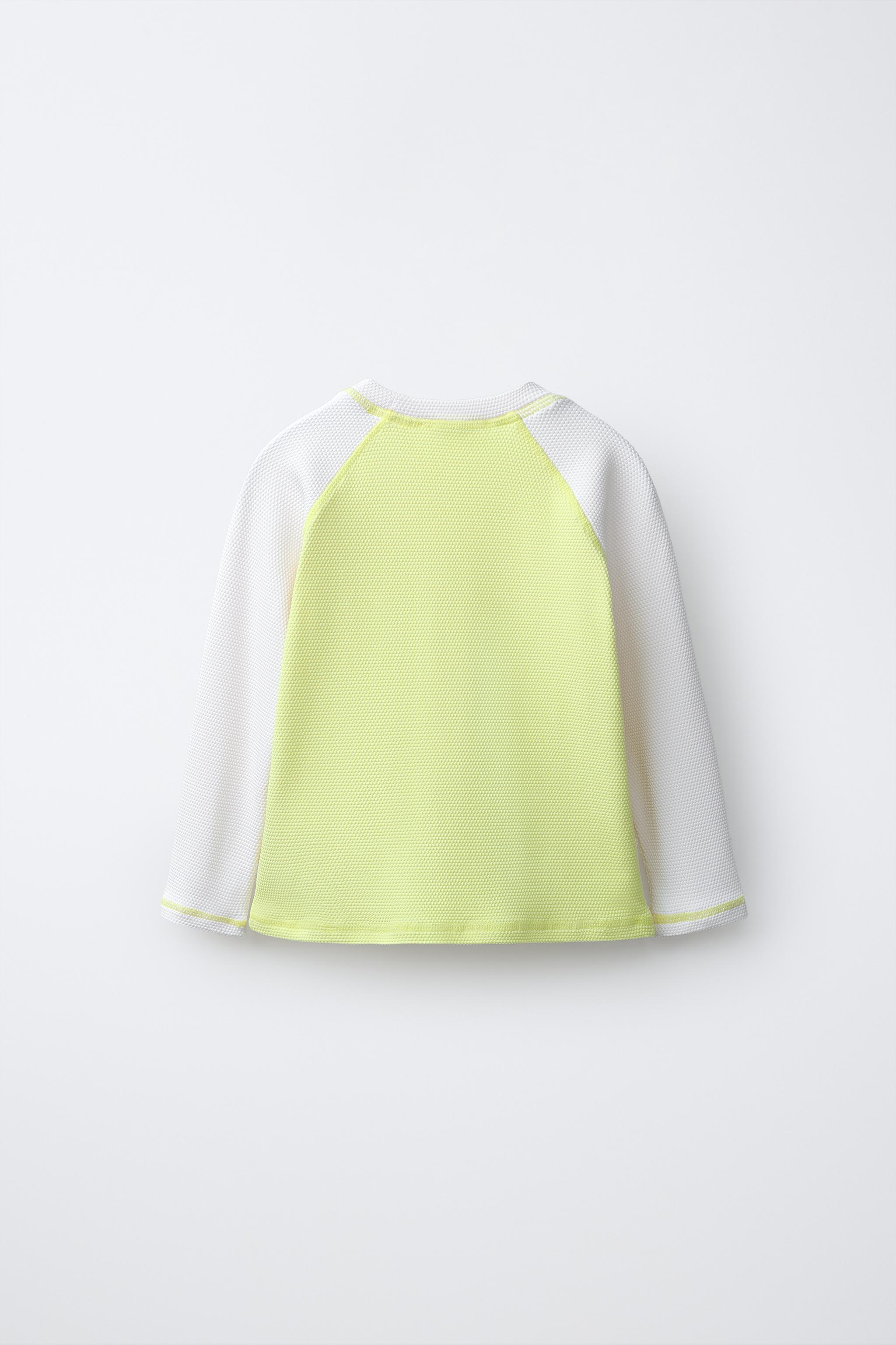 Детские футболки Zara 1-6 YEARS/ RAGLAN SLEEVE SWIM T-SHIRT — фото 2