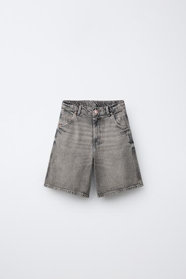 SUPER BAGGY DENIM BERMUDA SHORTS - Brown by Zara