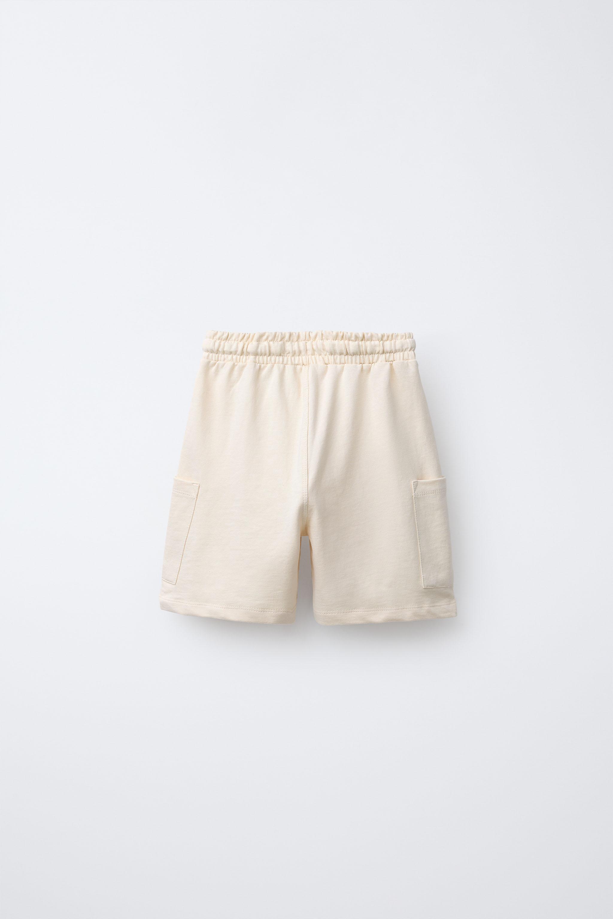 ◆もち◆ PLUSH CARGO SHORTS - Ecru | ZARA United States