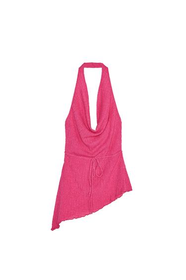 TEXTURED ASYMMETRIC TOP