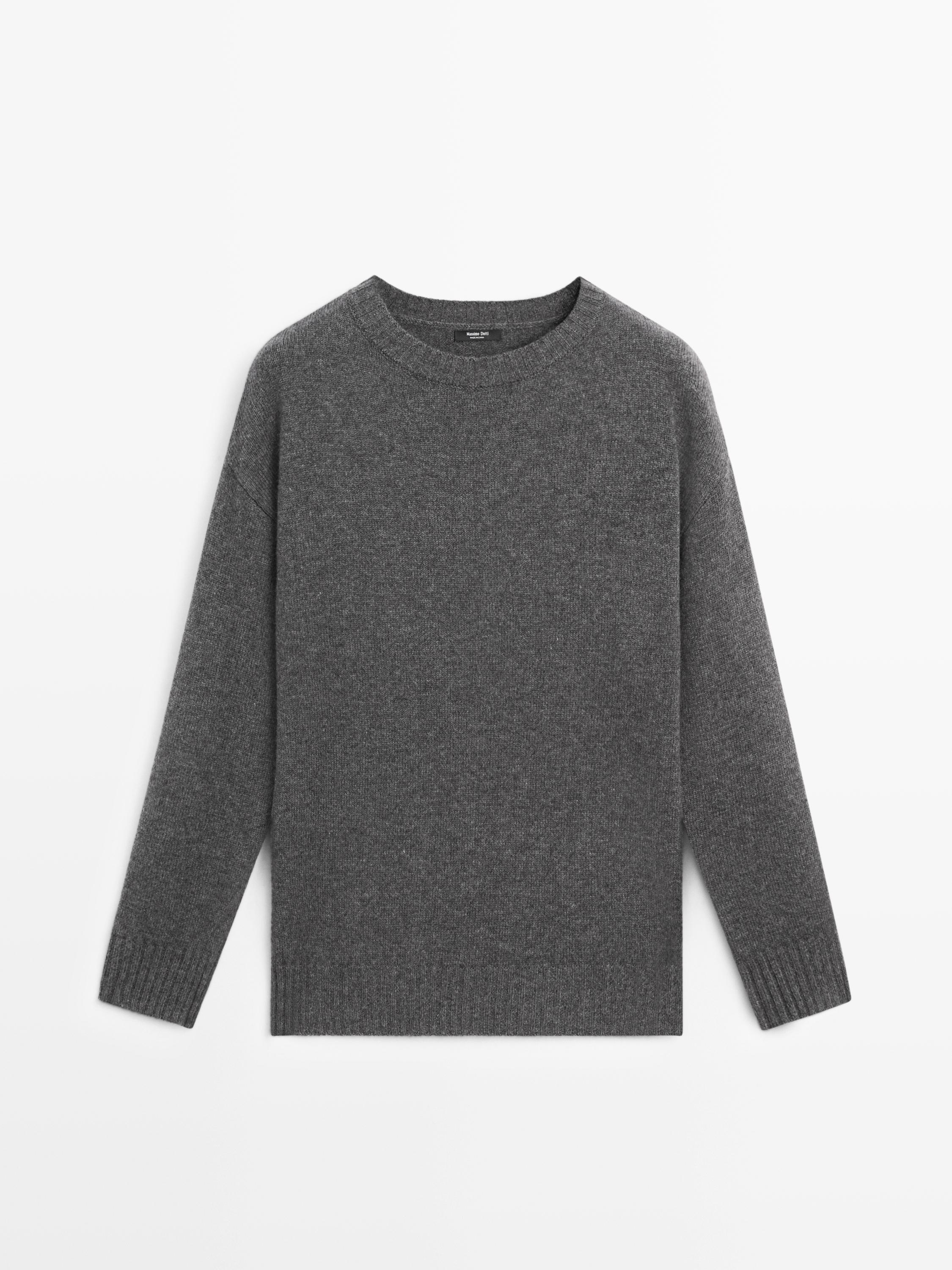 Pull col rond en laine mélangée