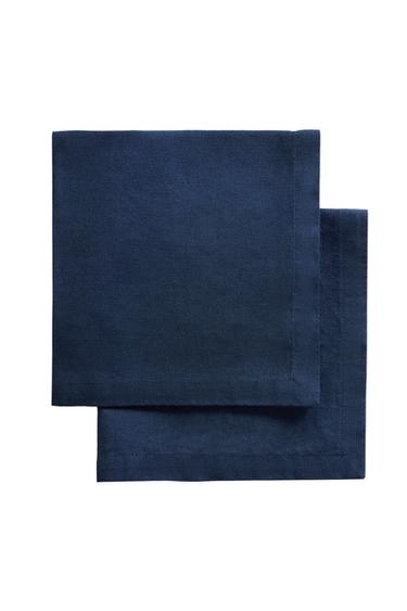 FADED LINEN NAPKIN PACK - Blue by Zara