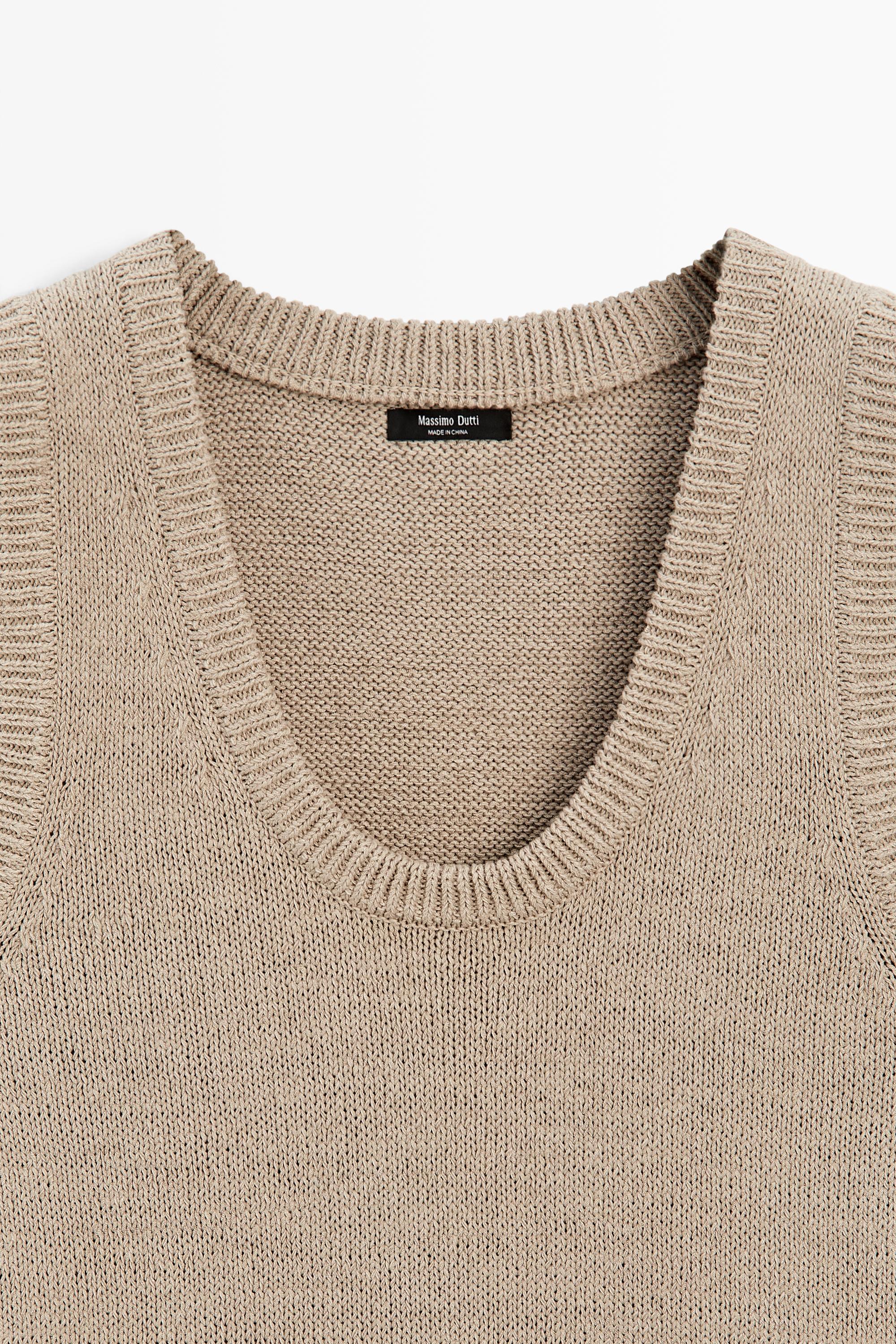 Gilet en maille côtelée coton