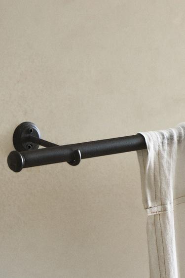 METALLIC CURTAIN POLE HOOK - Black by Zara