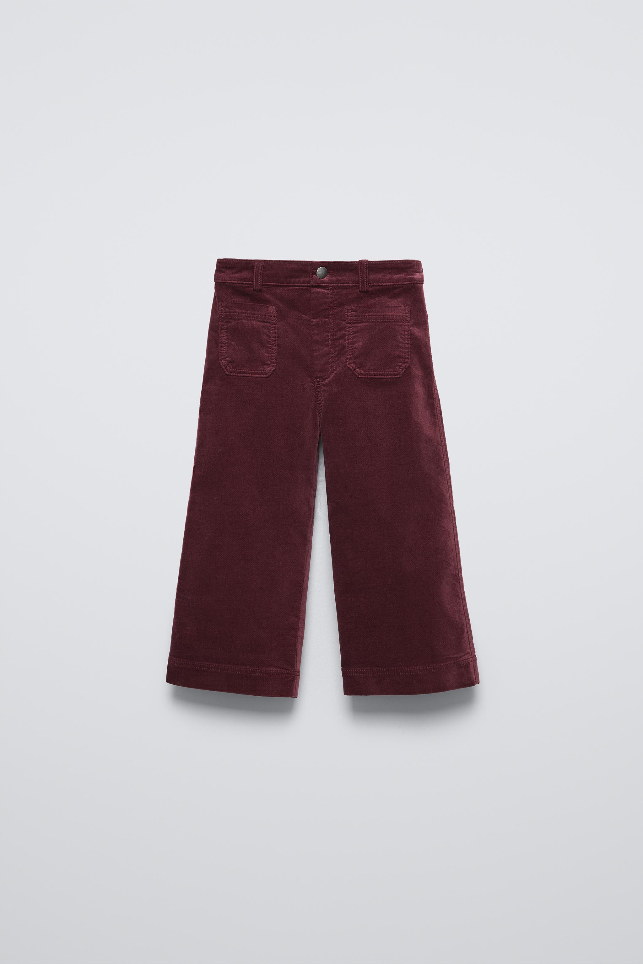 WIDE LEG VELVET TROUSERS