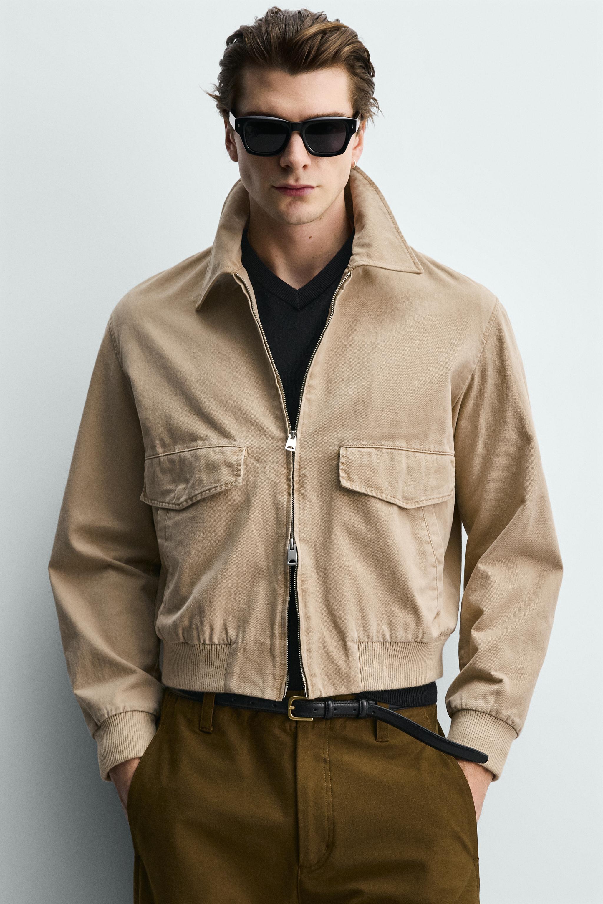 WASHED COTTON REGULAR FIT JACKET