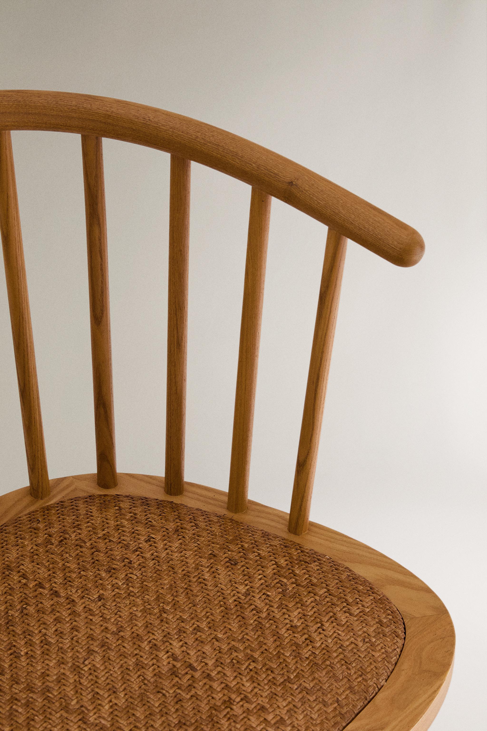 ASH WOOD AND RATTAN CHAIR - Light beige | ZARA United States