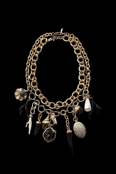 SET MIT 2 HALSKETTEN MIT MEDAILLEN UND CHARMS - Goldfarben von Zara - Bild 0