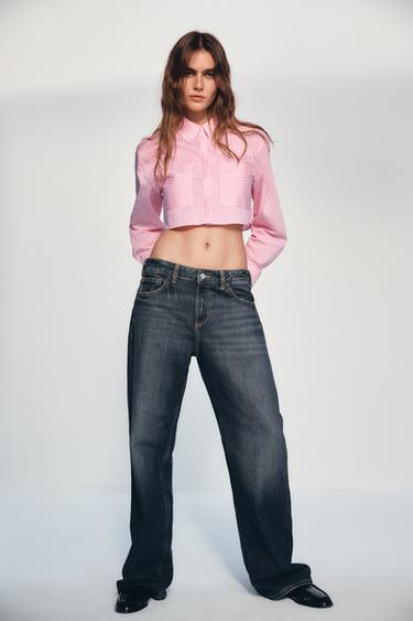 SHORT STRIPED SHIRT - Pink by Zara - Image 0