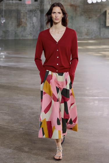 ZW COLLECTION PRINTED MIDI SKIRT - Multicoloured by Zara - Image 0
