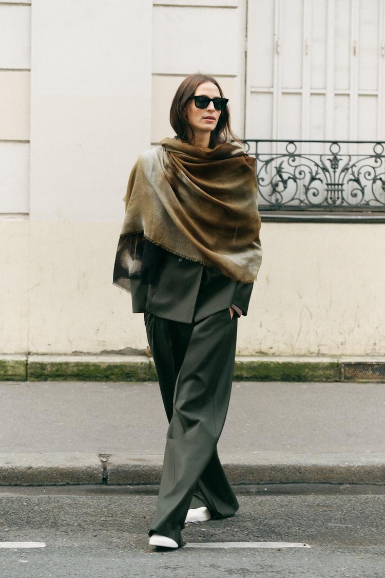 Stola Foulard Zara Seta Zara X Kate Moss X Zara 100% Silk Scarf