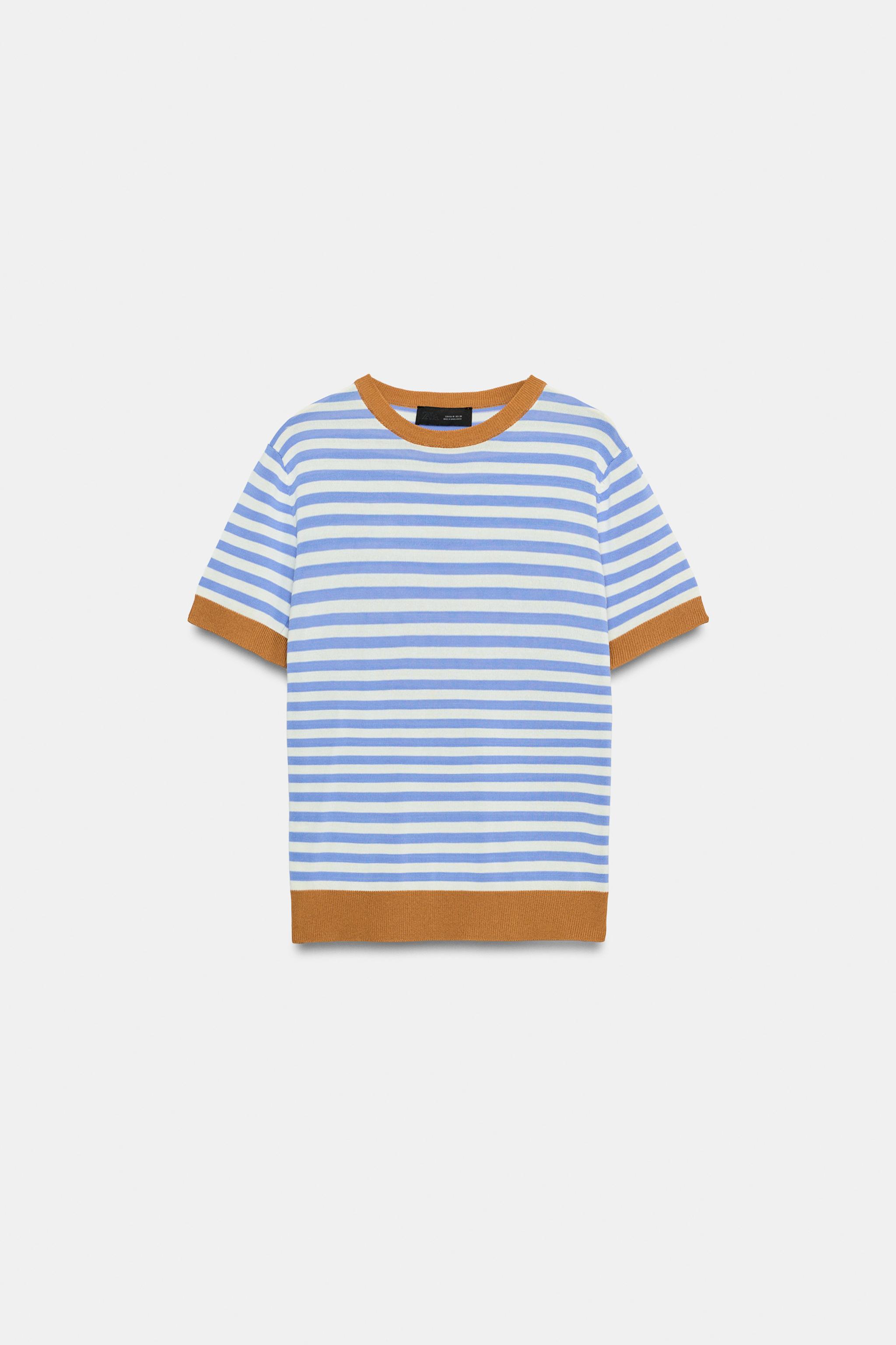 Zara STRIPED KNIT TOP