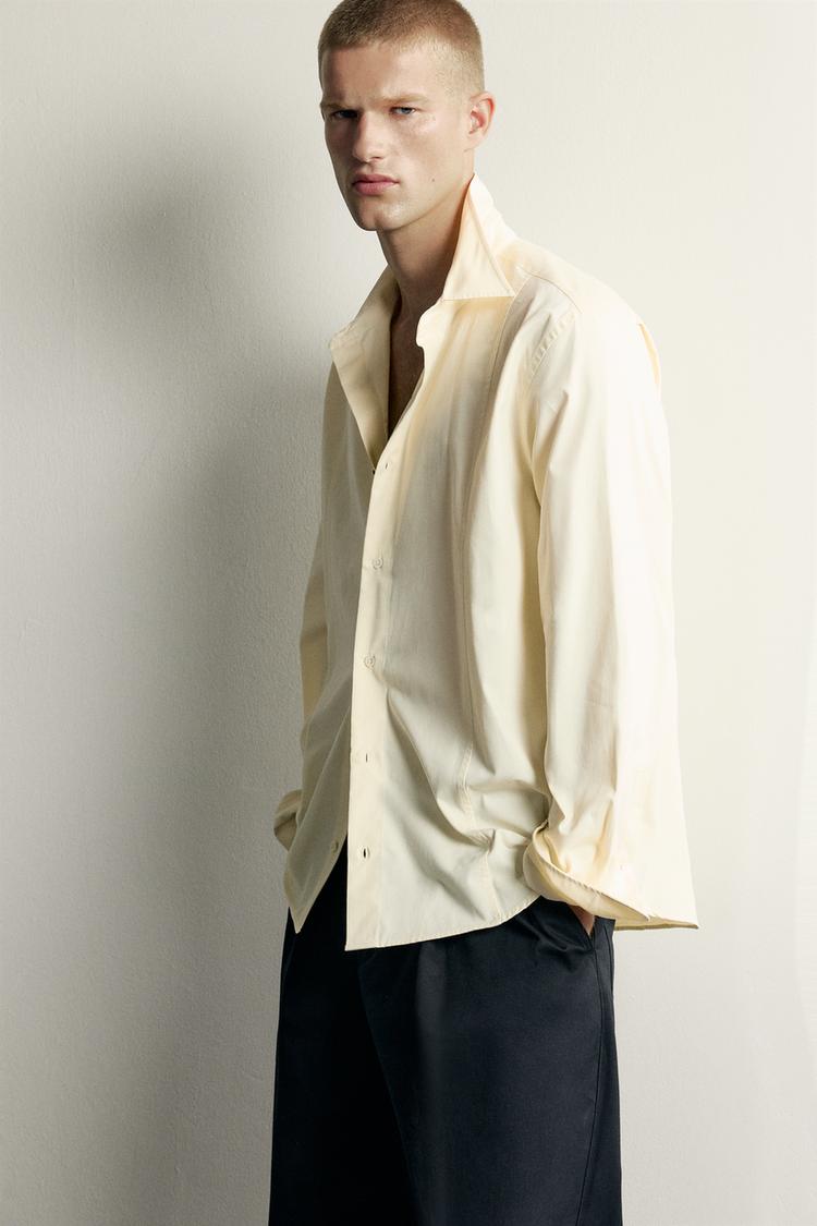 Camisa de corte relajado con detalle de costura 6