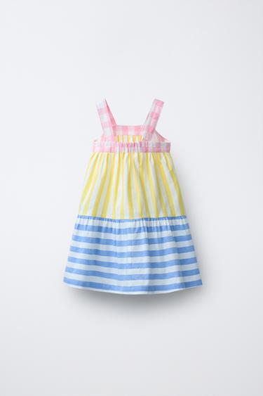 STRIPED AND CHECKED DRESS CASA LAWA X ZARA KIDS - Multicoloured by Zara - Image 1