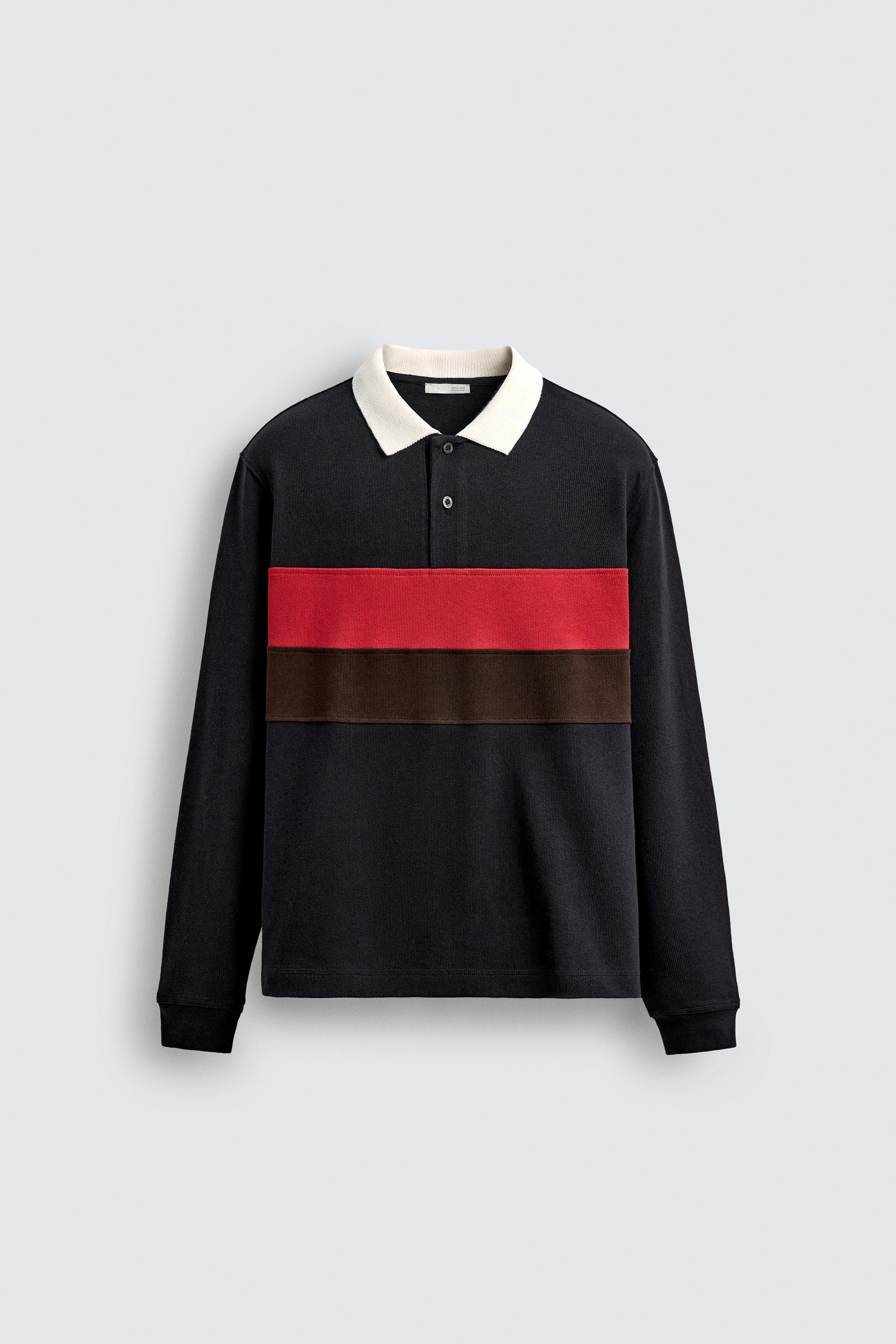 CONTRAST STRIPE POLO SHIRT