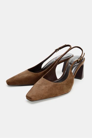 SLINGBACK MIT ABSATZ - Schokoladenbraun von Zara