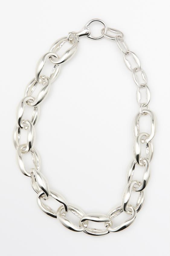Collier chaînes chunky - Argent de Zara - Image 0