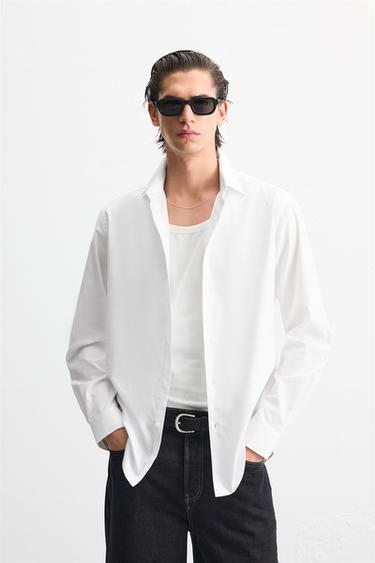 COTTON TEXTURED SHIRT - White by Zara - Image 0