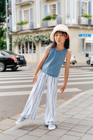 Zara 鉤編牛仔上衣 - 藍色
