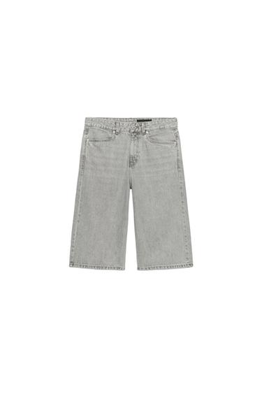 DENIM BERMUDA HALFHOGE TAILLE ZW COLLECTION - Grijs van Zara
