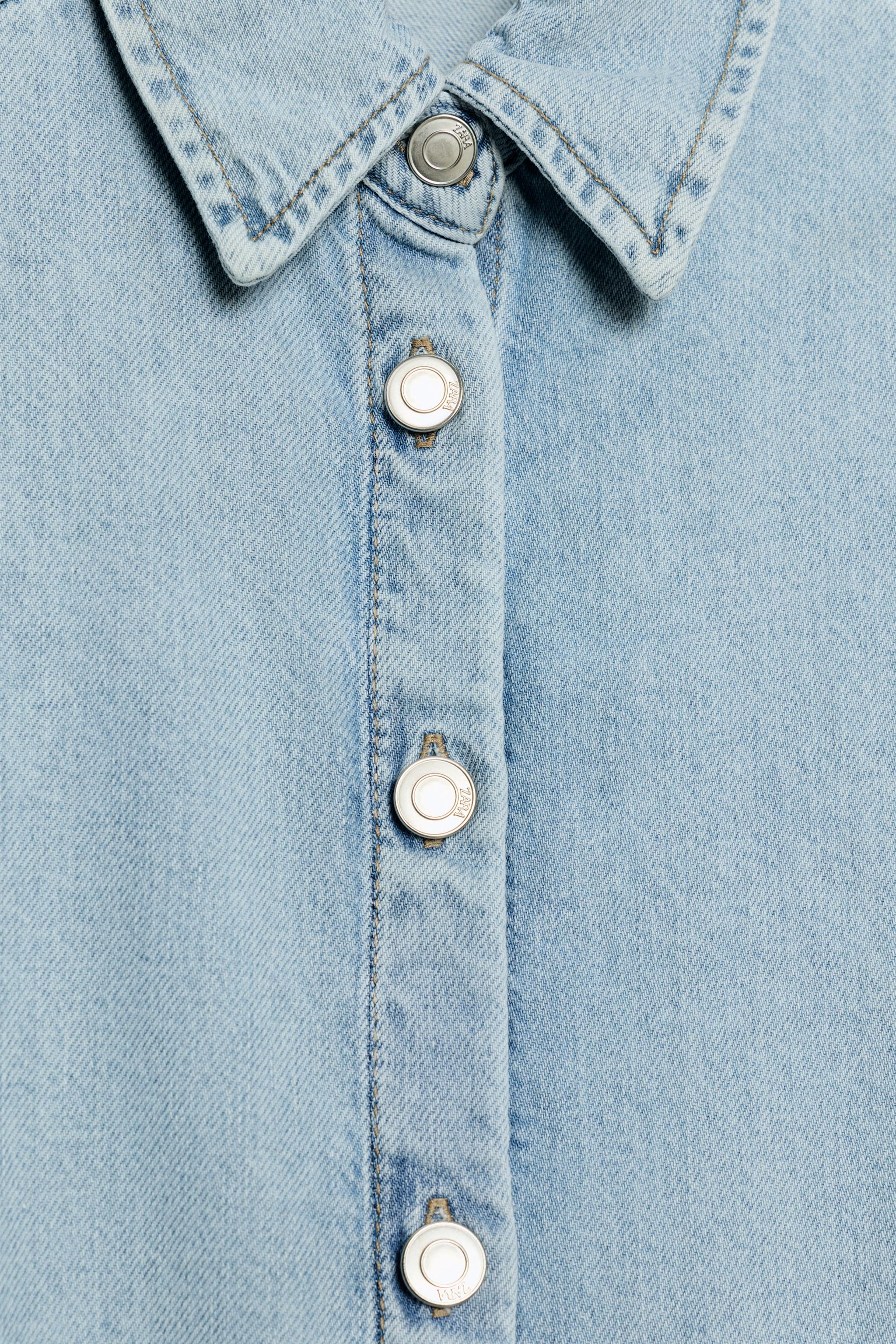 Женские рубашки Zara Z1975 DENIM SHIRT — фото 11