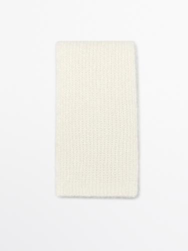 Zara Fine wool blend scarf - White - Image 0
