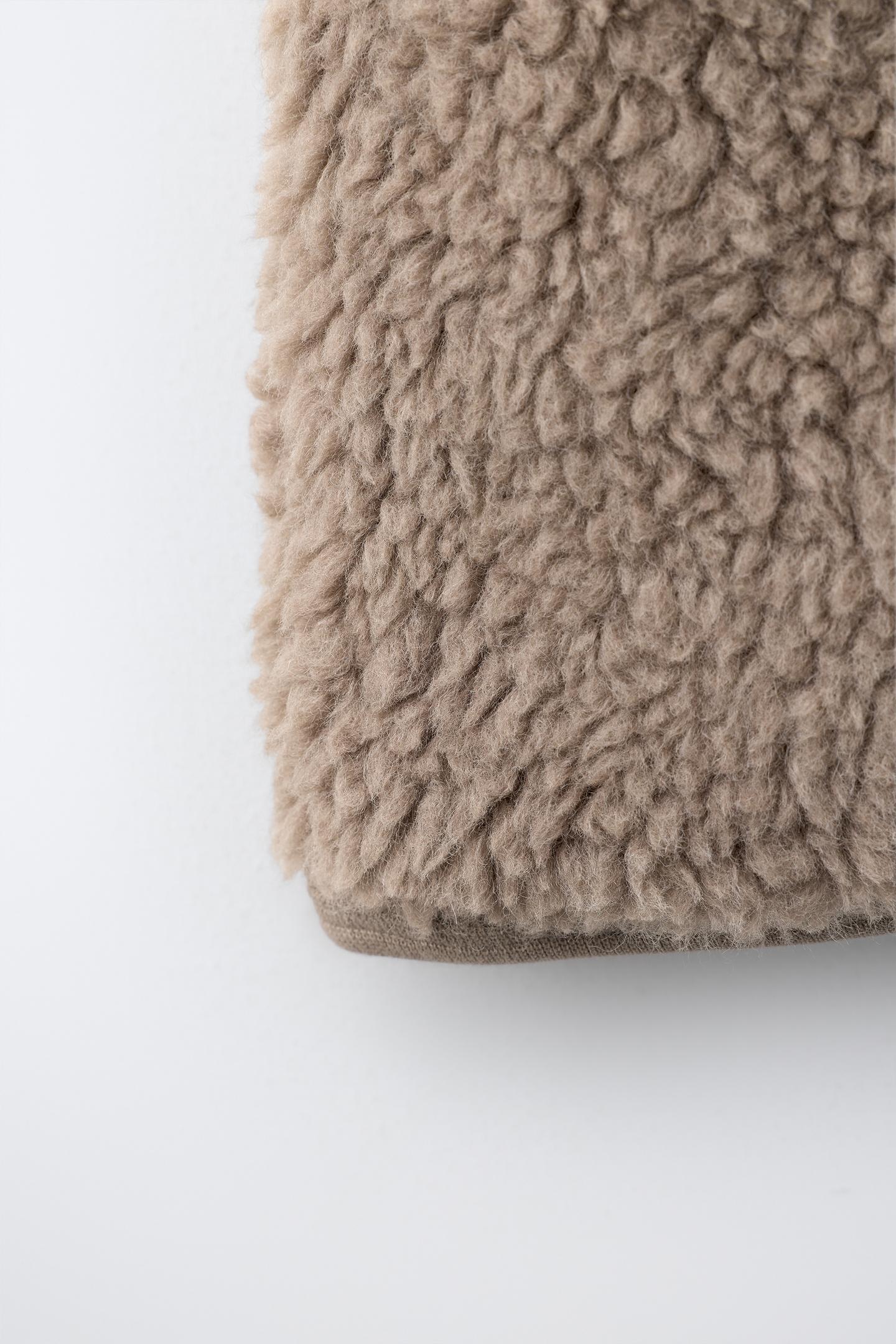 Детский жилет Zara Faux Fur with Wool, цвет: Коричневый — фото 5