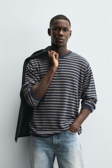 STRIPED JACQUARD SWEATER - striped by Zara