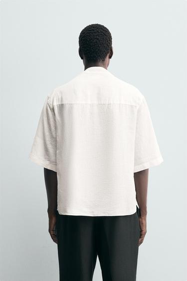 CHEMISE 100 % LIN - Blanc de Zara - Image 2