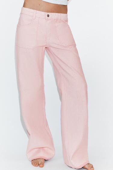 TRF REVERSIBLE MID-WAIST JEANS - Pink by Zara