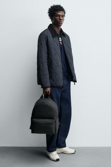 RUBBERISED BACKPACK - Black by Zara - Image 0