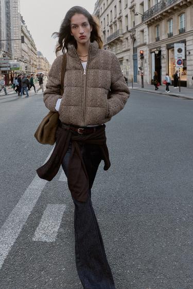 CABLE KNIT PUFFER ANORAK WITH THERMAL INSULATION - Grey by Zara - Image 0