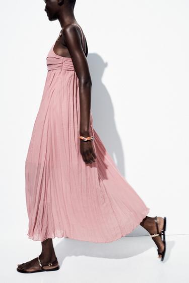 VESTIDO MIDI FORNITURA - MARSALA de Zara