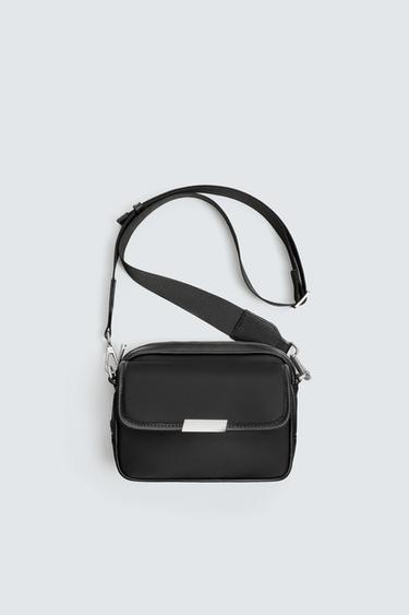 NYLON CROSSBODY BAG - Black by Zara - Image 0