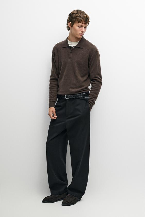 Zara Wool blend polo sweater - Chocolate - Image 0