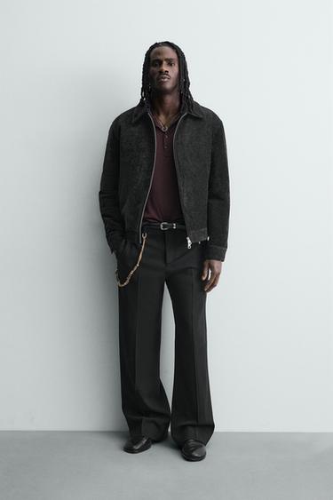 Zara CORDUROY PADDED JACKET - Black